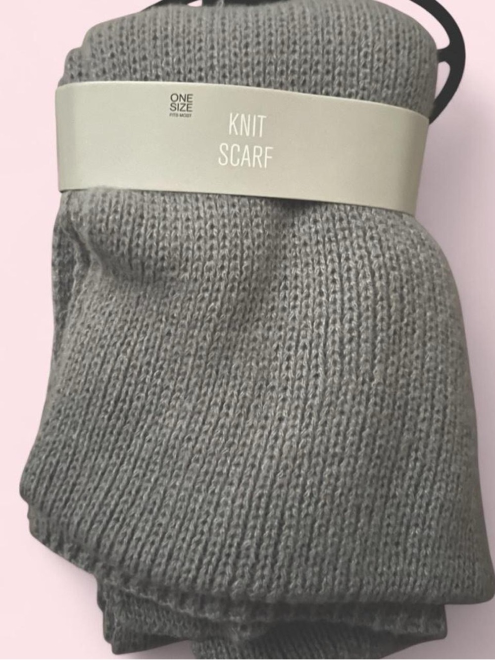 Gray Knit Scarf